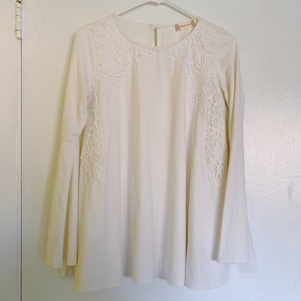White Altar’d State Bell Sleeve Blouse